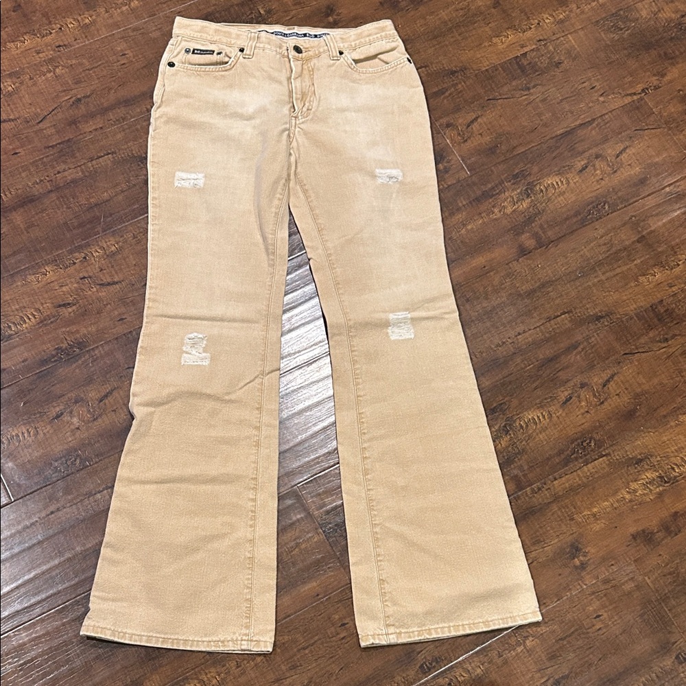 D&G Women's Beige Flare Jeans